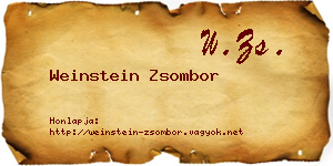 Weinstein Zsombor névjegykártya